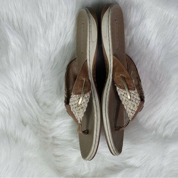Sperry Tan and Cream Braided Sandals - Picture 6 of 7